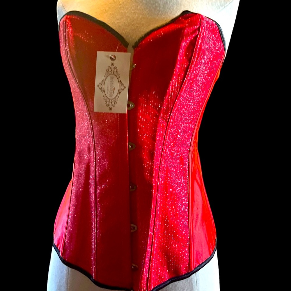 Red top women’s Corset size L new with tags